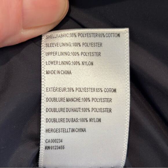 Black Brown 1928 Navy Quilted Field Barn Jacket Size Medium - Picture 7 of 10